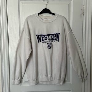 Western University White Sweater